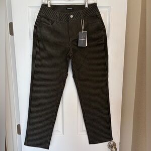NWT Flamingals Pinstriped Jeans Pants Size Small Stretchy Flexible Curves G1